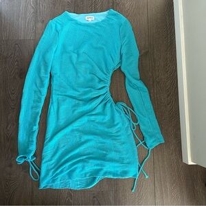 Superdown Vibrant Blue Textured Top